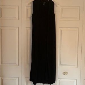 Black Sleeveless Duster size Small Like NEW
